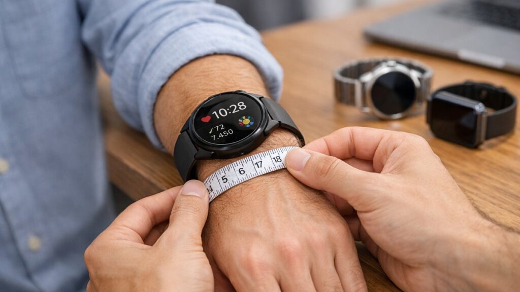 Tamaño de smartwatch para hombre: guía por muñeca